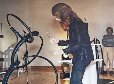 Evelyn Glennie opened the exhibition and played some of the exhibits