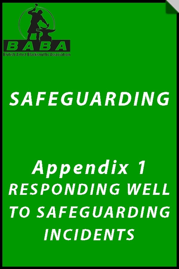 Banner Image of Safeguarding Appendix 1 - Responding well to Safeguarding Incidents