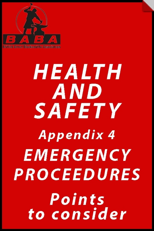 Banner Image of Health and Safety Appendix 4  - Emergency Procedures, Points to Consider