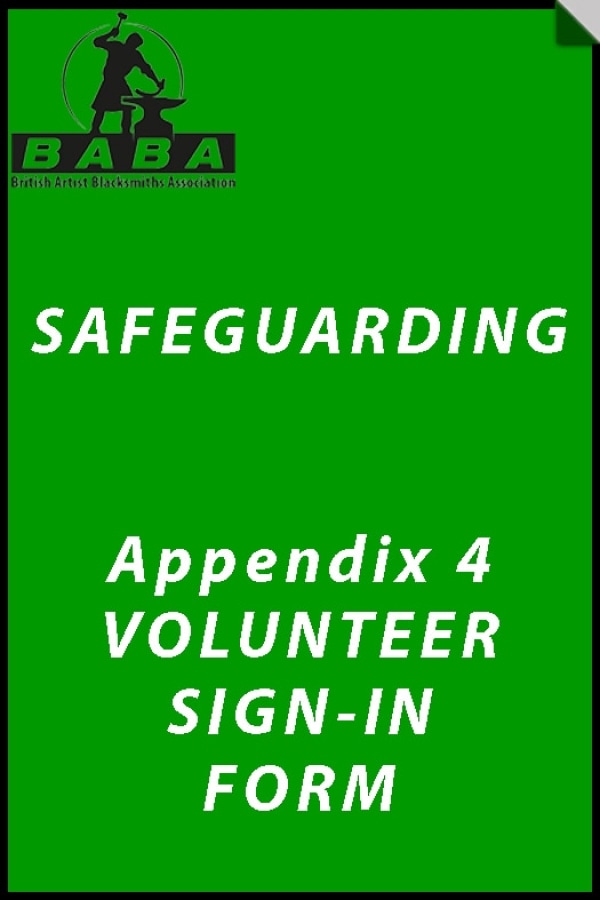 Banner Image of Safeguarding Appendix 4 - Volunteer Sign-in Form