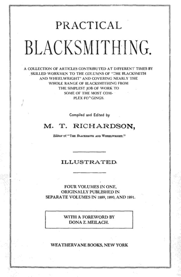 Banner Image of Practical Blacksmithing - MT Richardson 1898-1901